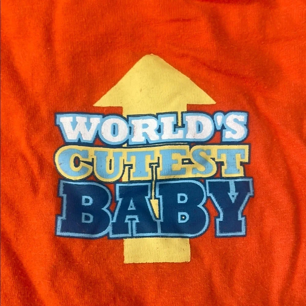 Bon Bebe Orange Onesie 3-6 month & Circo Orange/white Long Sleeve Skull Top